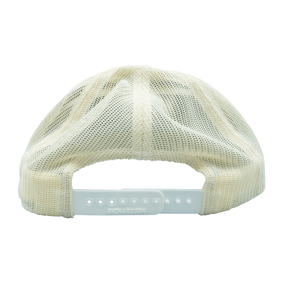 Richardson MRFC Logo 1984 Quality Fly Tackle 939 Legion Trucker Blue/Sand/Cream - Madison River Fishing Company