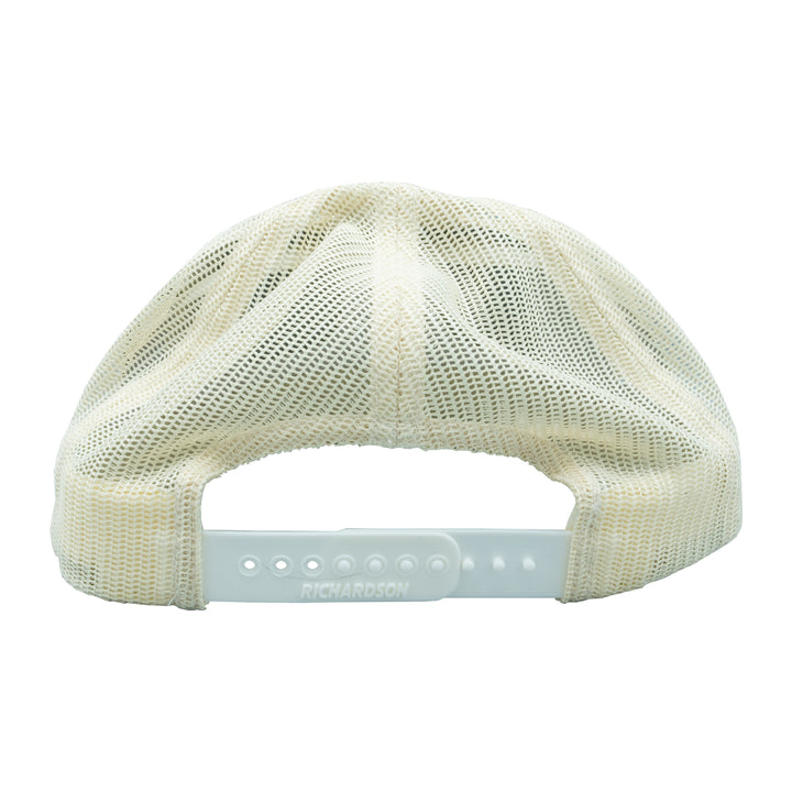 Richardson MRFC Logo 1984 Quality Fly Tackle 939 Legion Trucker Blue/Sand/Cream - Madison River Fishing Company