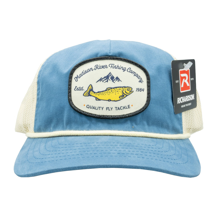 Richardson MRFC Logo 1984 Quality Fly Tackle 939 Legion Trucker Blue/Sand/Cream - Madison River Fishing Company