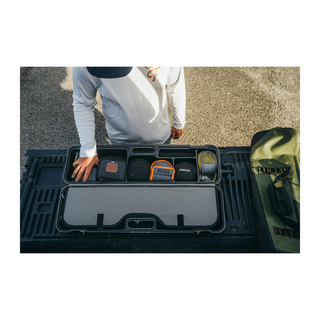 Sea Run Norfork Expedition Fly Fishing Rod & Reel Travel Case 9'6" Rod Espresso/Fish Scale with Waterproof Cover Green