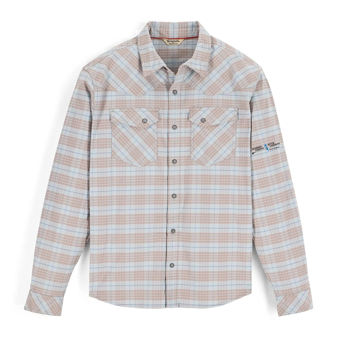 Simms MRFC Logo Brackett Flannel Drummond Plaid: Sterling