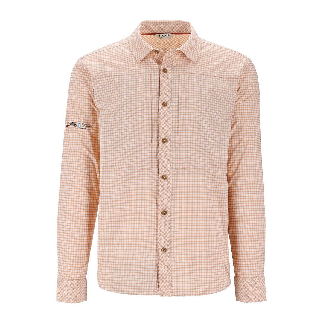 Simms MRFC Logo Stone Cold LS Shirt Antigua Stone Cold Check