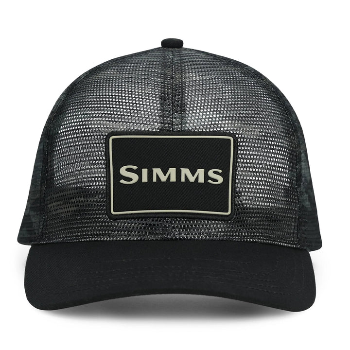Simms Mesh All-Over Trucker Tiger Camo Black/Dark Gunmetal - Madison River Fishing Company