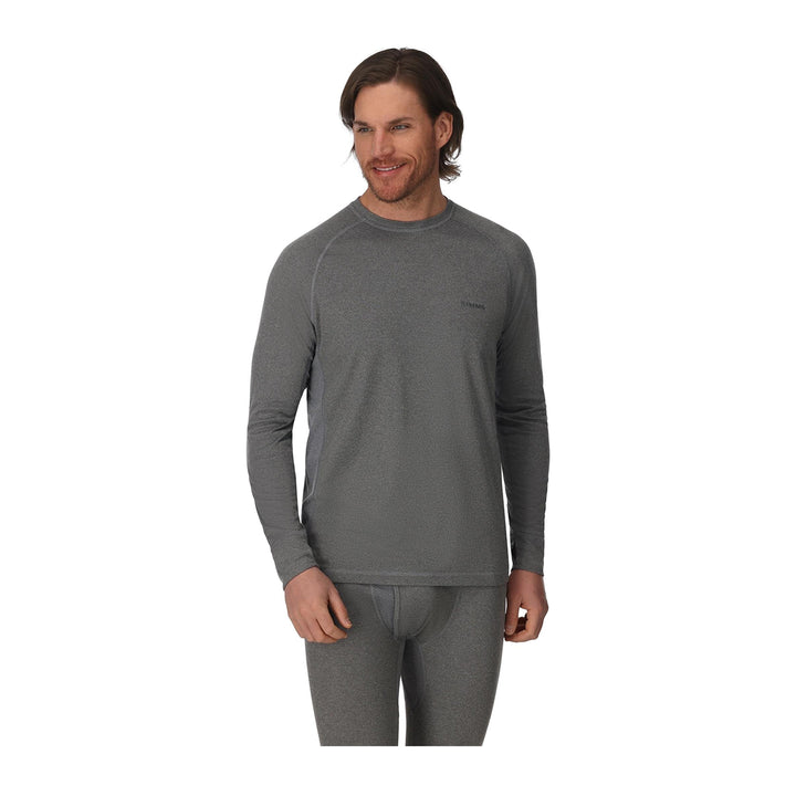 Simms Strata 160 LS Crew Dark Grey Heather