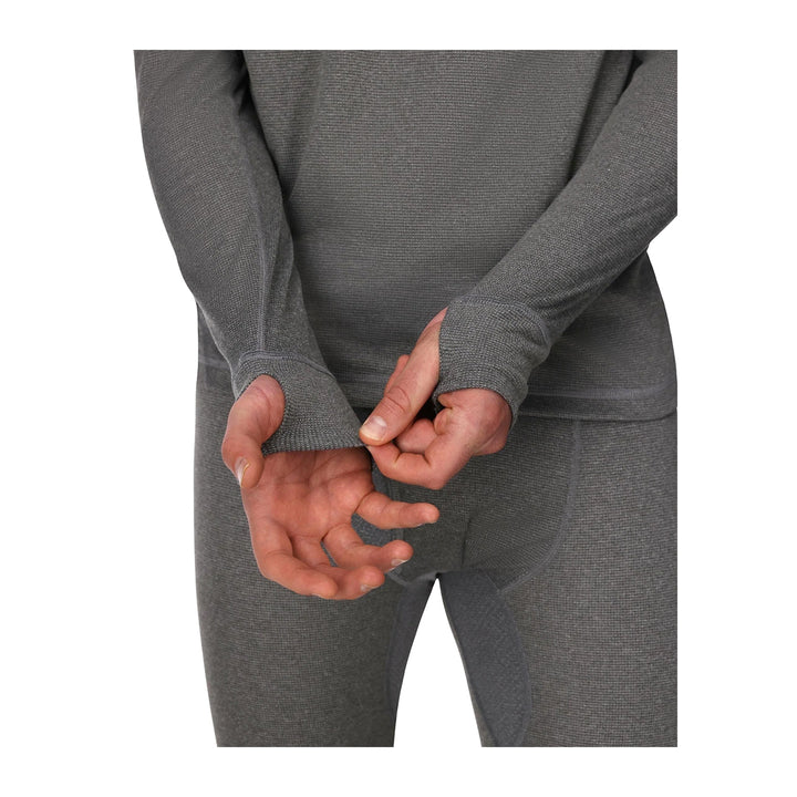 Simms Strata 160 LS Crew Dark Grey Heather