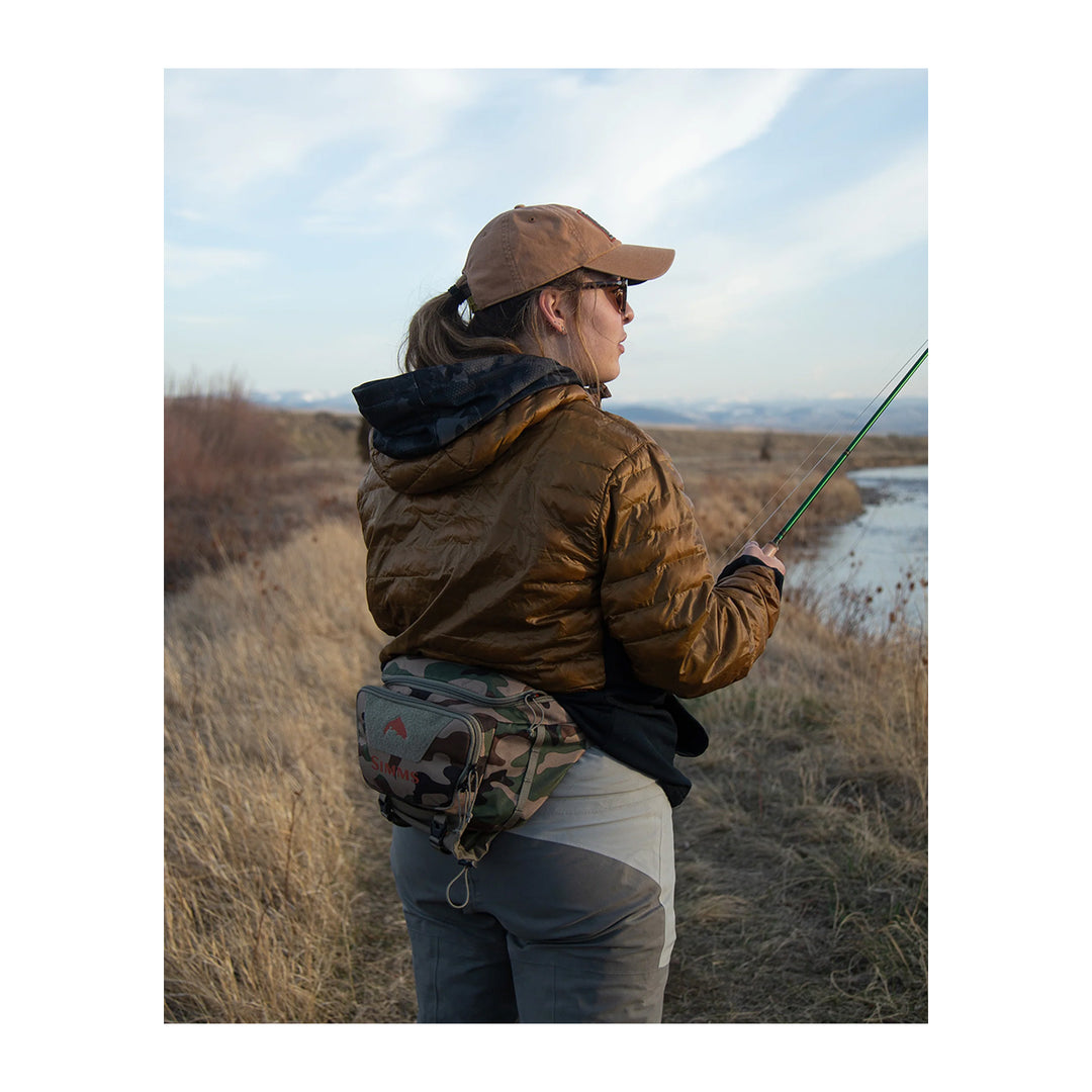 Simms Tributary Hip Pack Regiment Camo Olive Drab - Madison River Fishing Company
