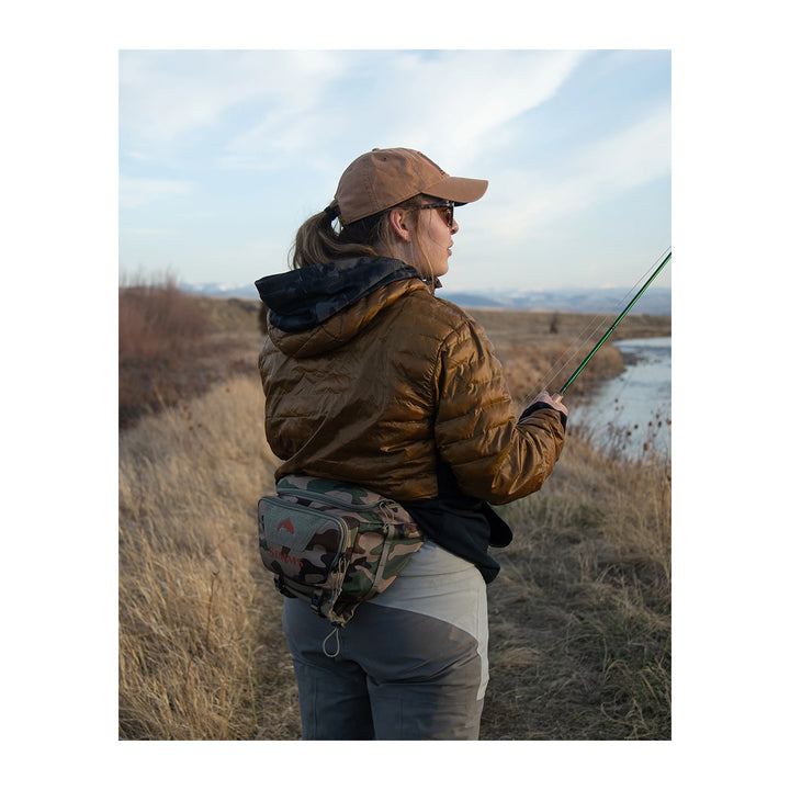 Simms Tributary Hip Pack Regiment Camo Olive Drab - Madison River Fishing Company