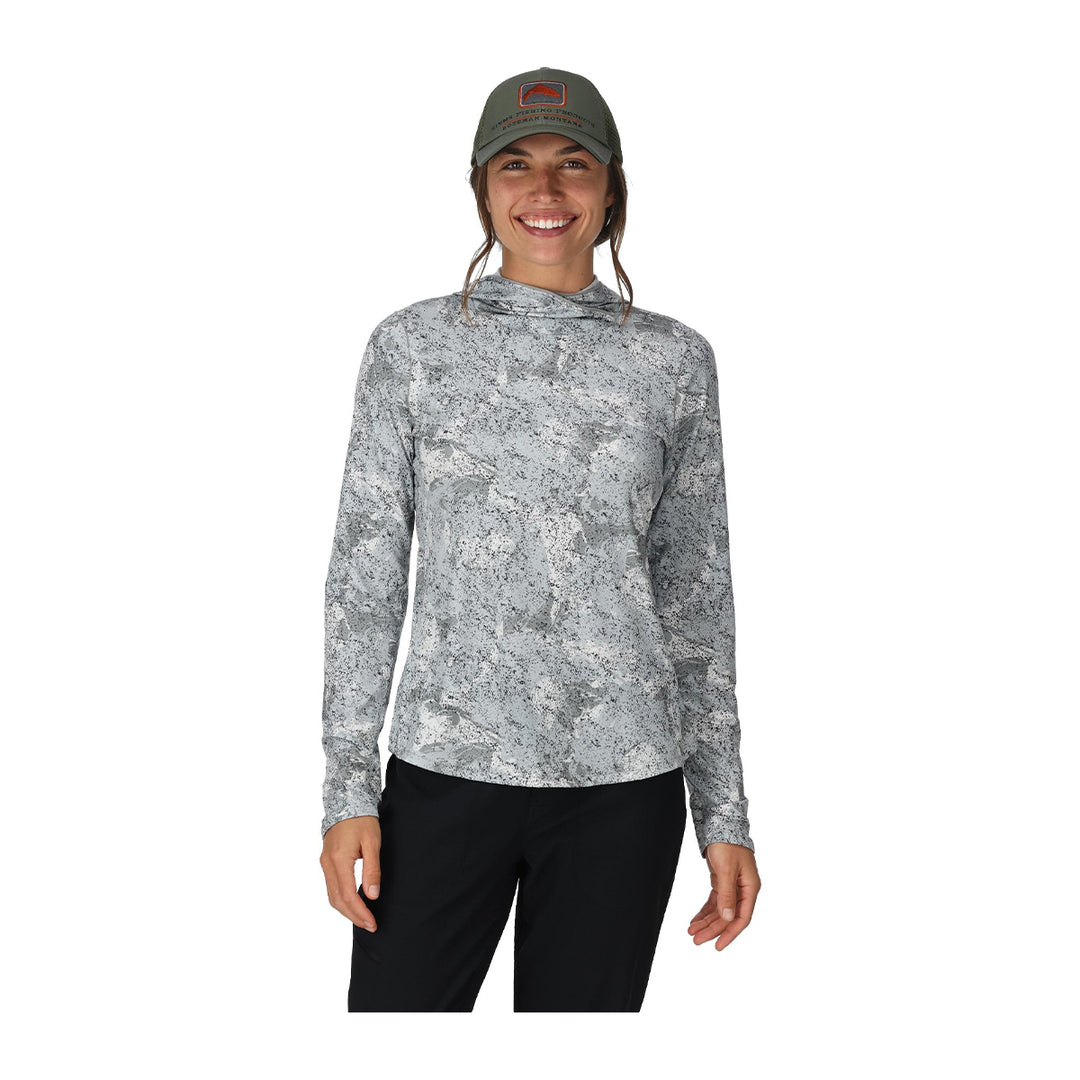 Simms Women's SolarFlex Hoody Back Eddy White - Madison River Fishing Company