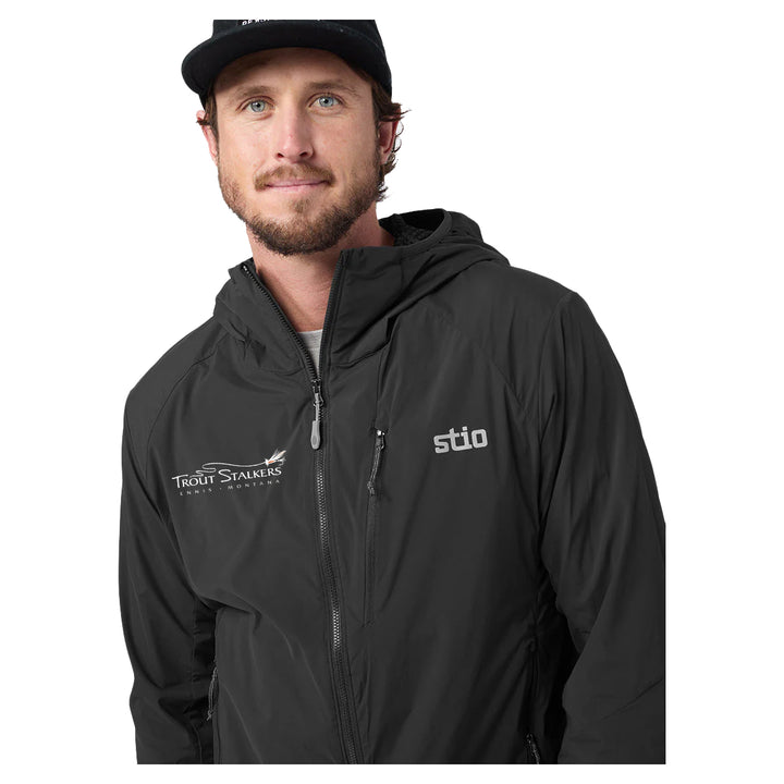 Stio MTS Logo  Dawner Hooded Jacket Boundary Black