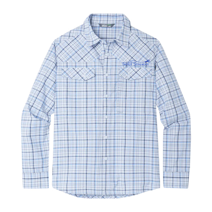 Stio MTS Logo Eddy Drift LS Shirt January Sky Plaid