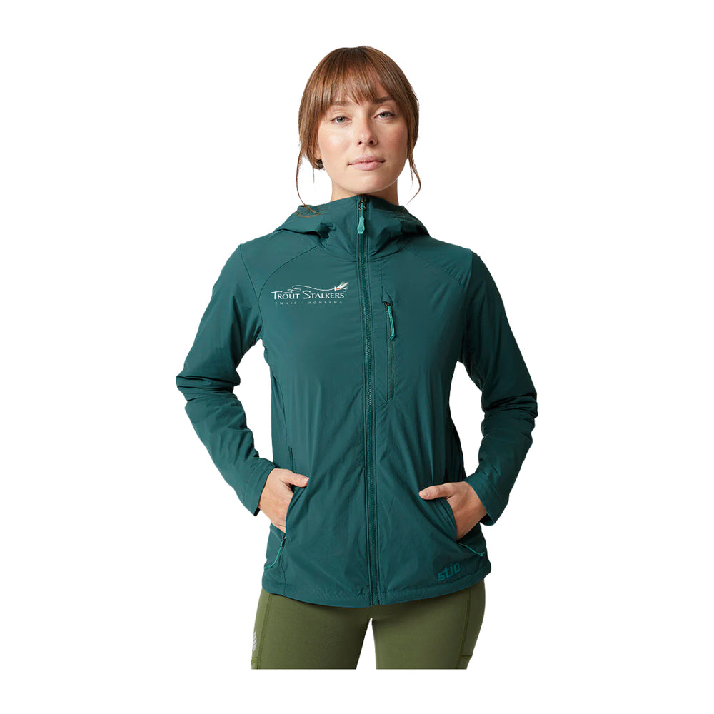 Stio MTS Logo Womens Dawner Hooded Jacket Boundless