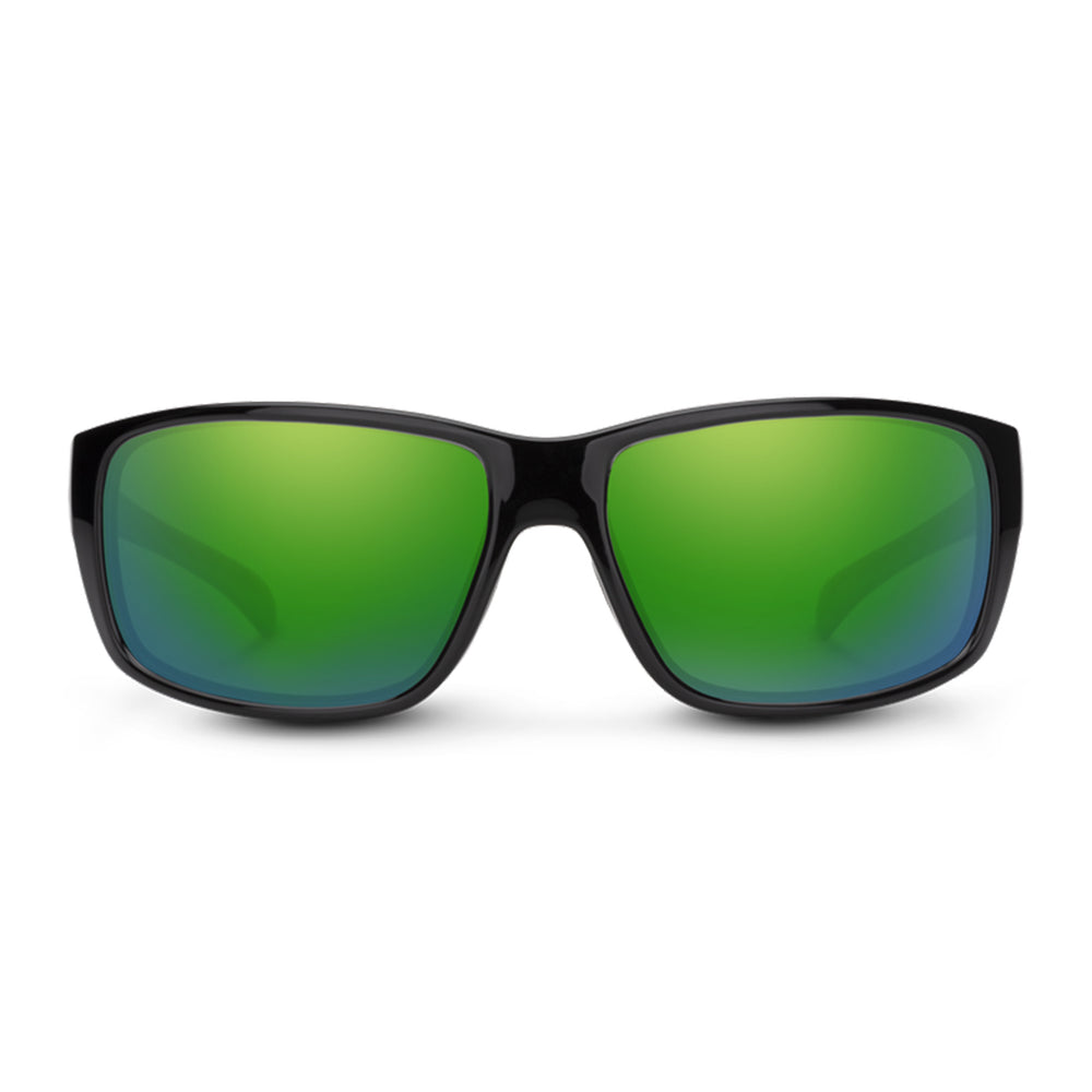 Suncloud Milestone Black Polarized Green Mirror