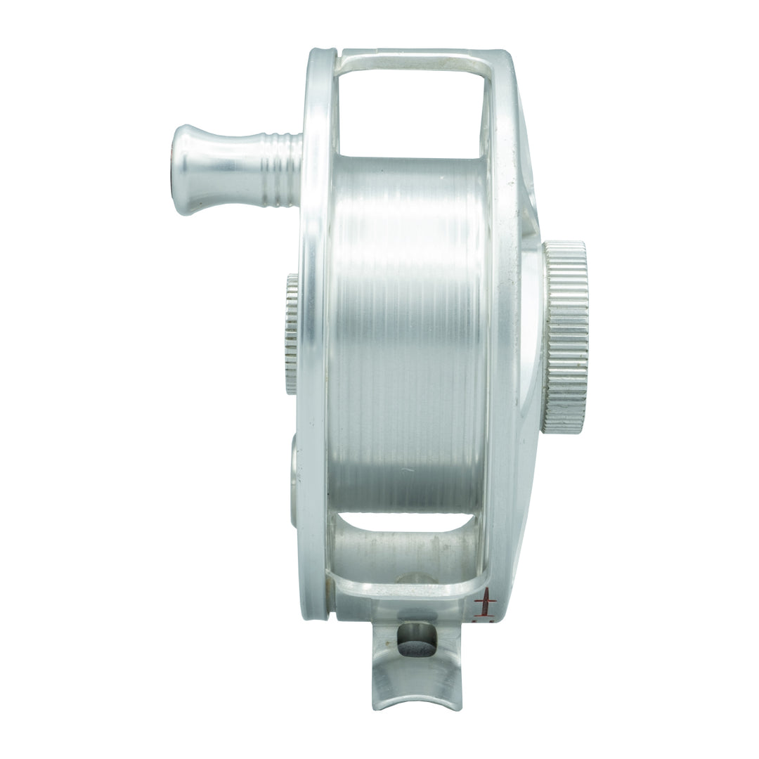 clear fly reel Hatch Gen 2 Finatic 4 Plus Clear/Red Fly Reel Large Arbor