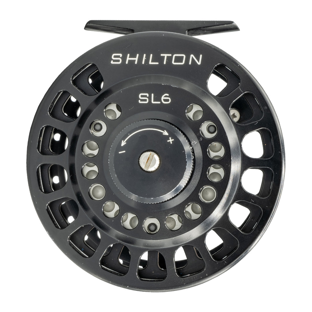 USED Shilton SL6 (9-10WT) Black Fly Reel