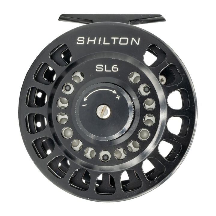 USED Shilton SL6 (9-10WT) Black Fly Reel