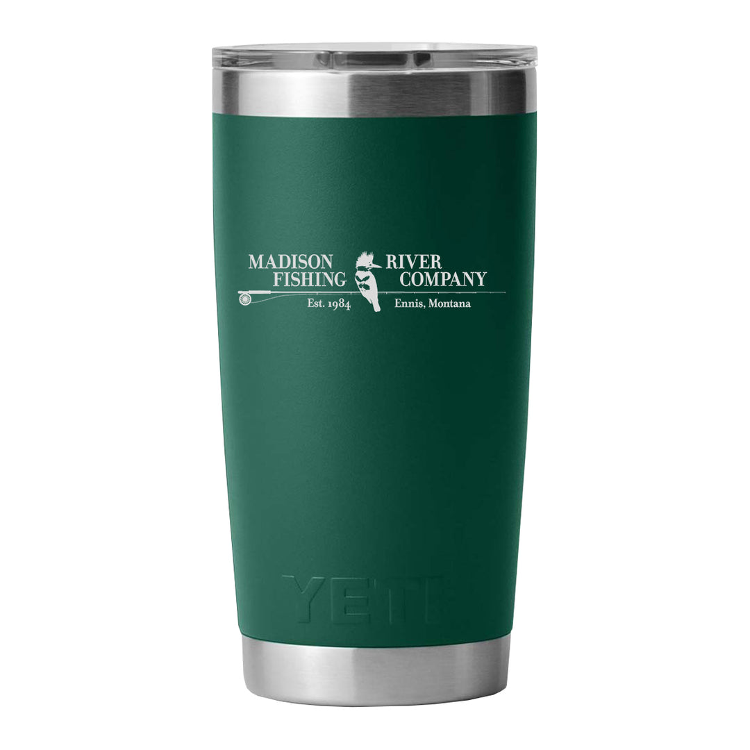 YETI MRFC Logo Rambler 20 oz Tumbler MS Forest Green - Madison River Fishing Company