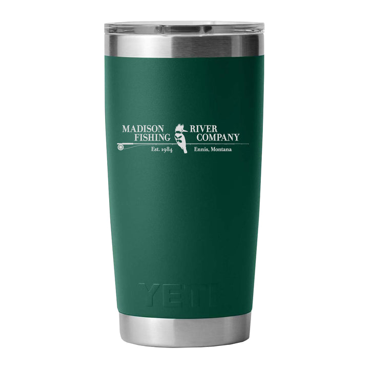 YETI MRFC Logo Rambler 20 oz Tumbler MS Forest Green - Madison River Fishing Company
