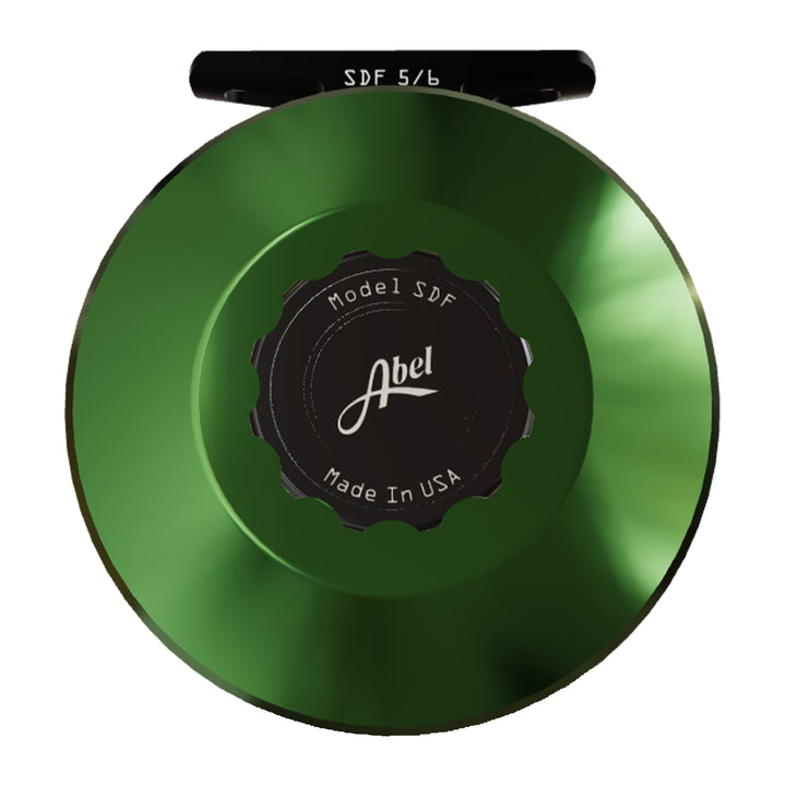 Abel SDF 5/6 Reel Grass Green, Black Drag Knob with Black Handle