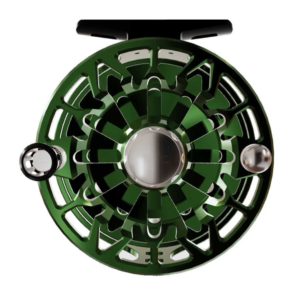 Abel SDF 5/6 Reel Grass Green, Black Drag Knob with Black Handle
