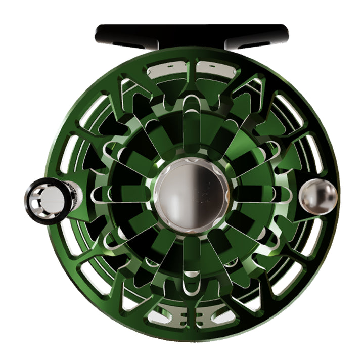 Abel SDF 5/6 Reel Grass Green, Black Drag Knob with Black Handle