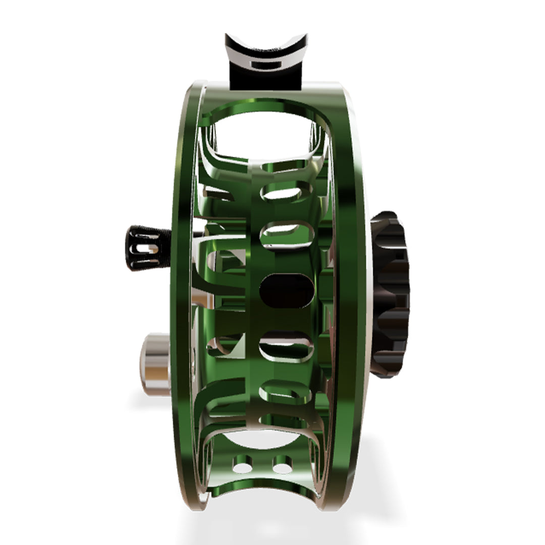 Abel SDF 5/6 Reel Grass Green, Black Drag Knob with Black Handle