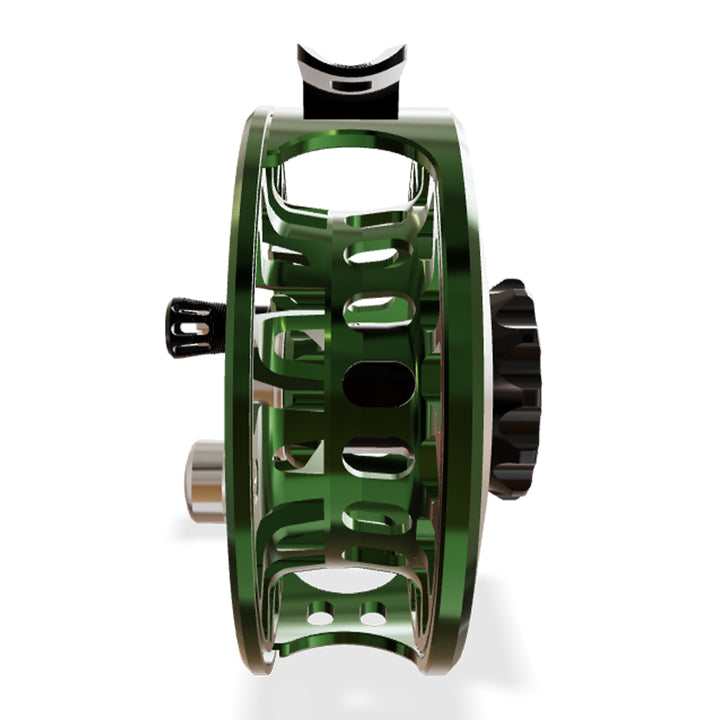 Abel SDF 5/6 Reel Grass Green, Black Drag Knob with Black Handle