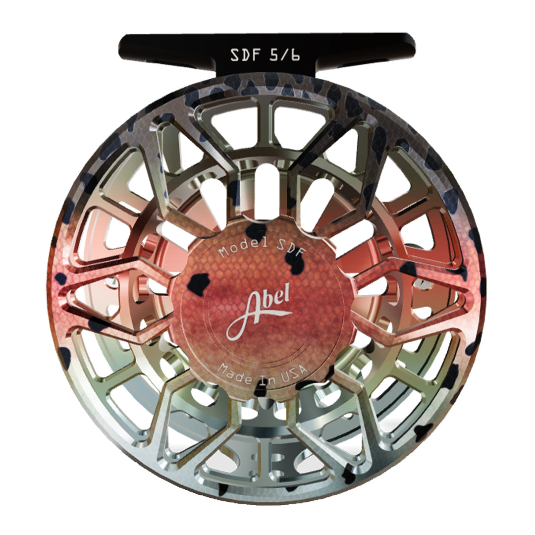 Abel SDF Reel Ported 5/6 Native Rainbow with Ebony Handle