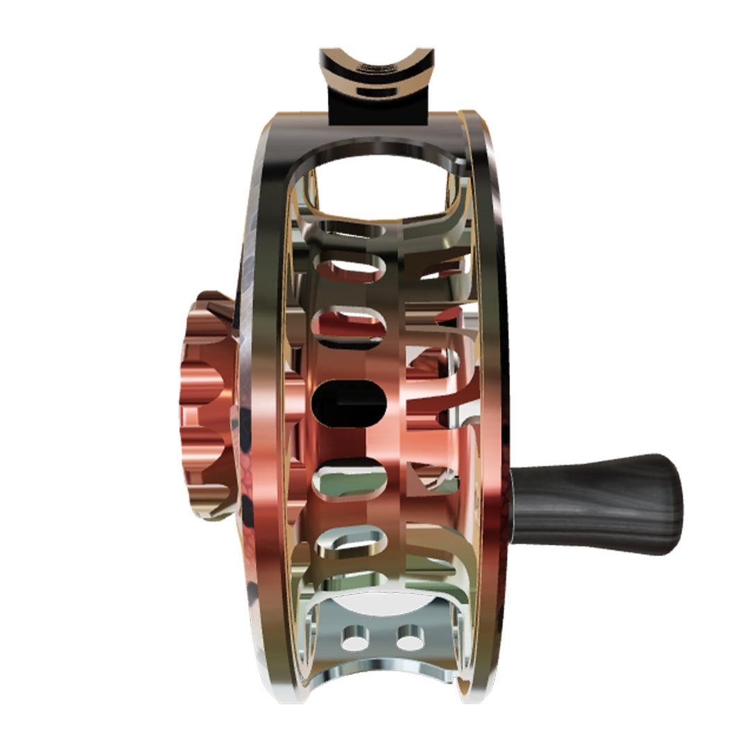 Abel SDF Reel Ported 5/6 Native Rainbow with Ebony Handle