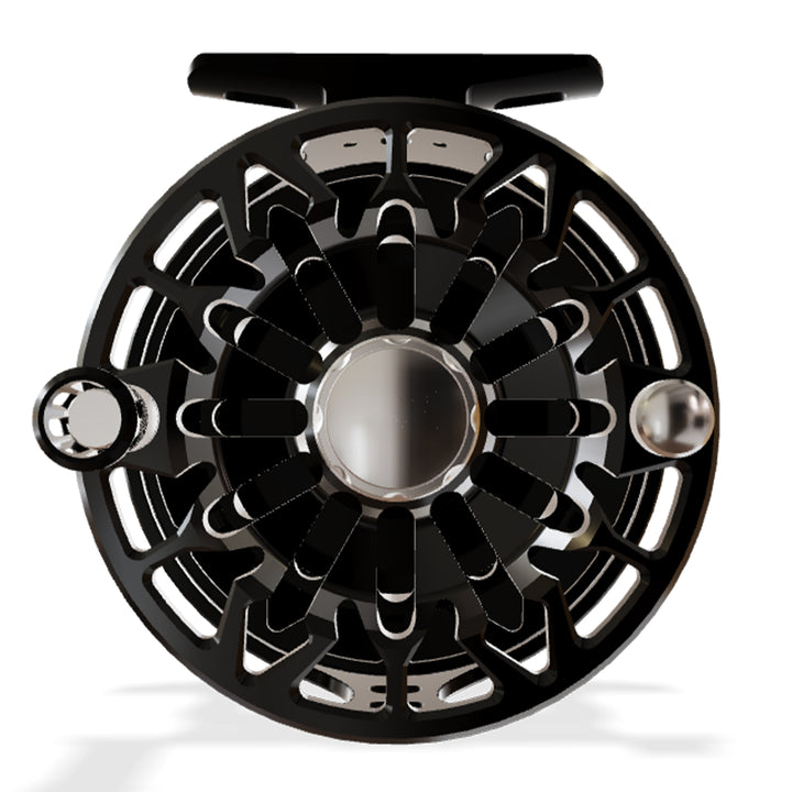 Abel SDF Reel Solid 5/6 Larko Rise Up Brown, Satin Black Drab Knob w/ Black Handle