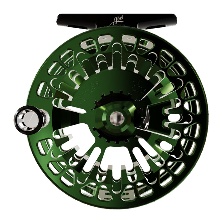 Abel Vaya Reel 5/6 Underwood Sight Fish Grass Green, Gloss Back Drag Knob w/ Black Handle