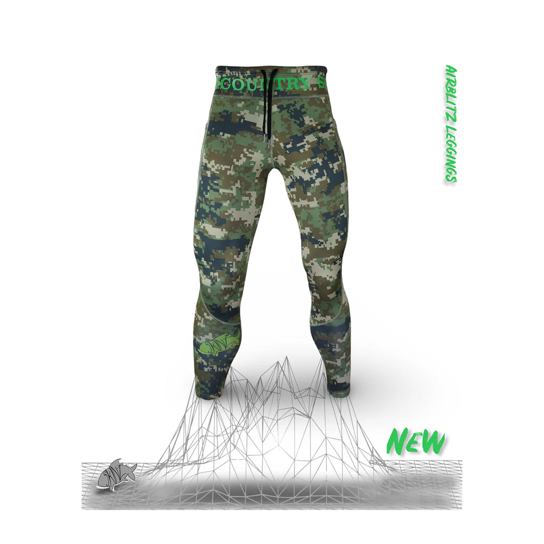 Backcountry Skinz AIRBLITZ Moss Camo Perforated Neoprene Leggings Unisex