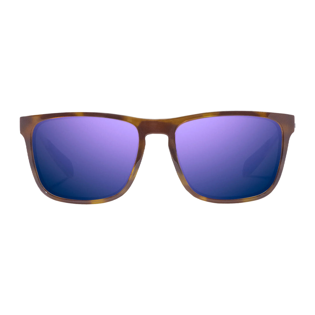 Bajio Calda Brown Tortoise Gloss Violet Mirror Glass