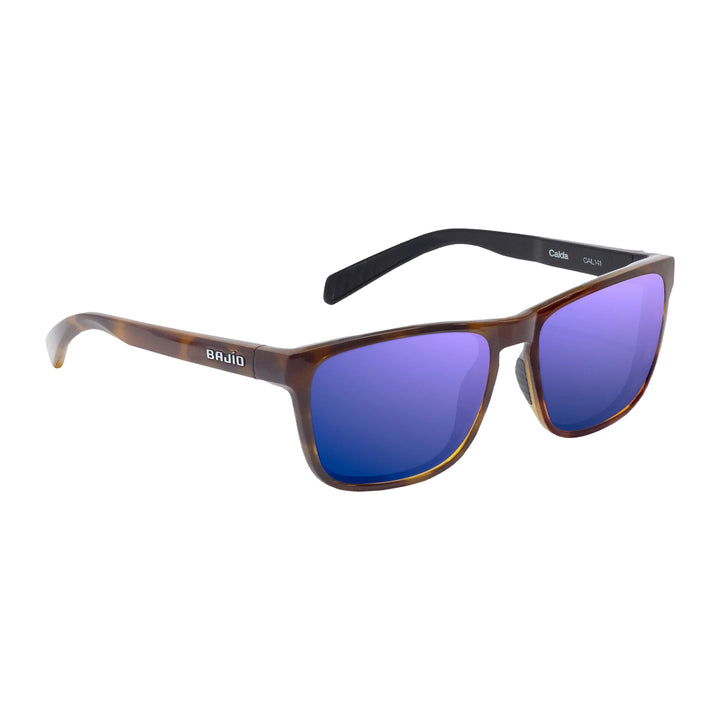 Bajio Calda Brown Tortoise Gloss Violet Mirror Glass