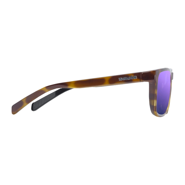 Bajio Calda Brown Tortoise Gloss Violet Mirror Glass