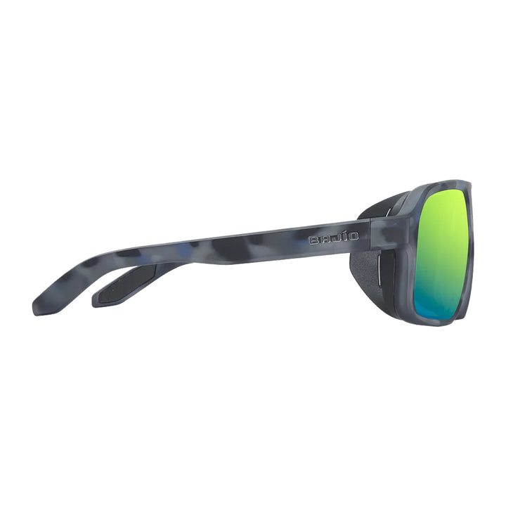 Bajio Sunglasses Cocho Dark Blue Camo Matte Green Mirror Glass