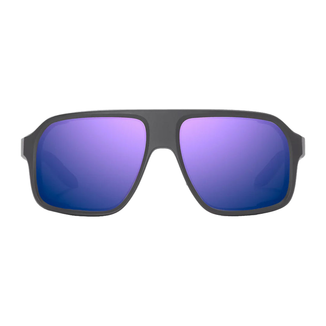 Bajio Sunglasses Cocho Graphite Black Matte Violet Mirror Glass