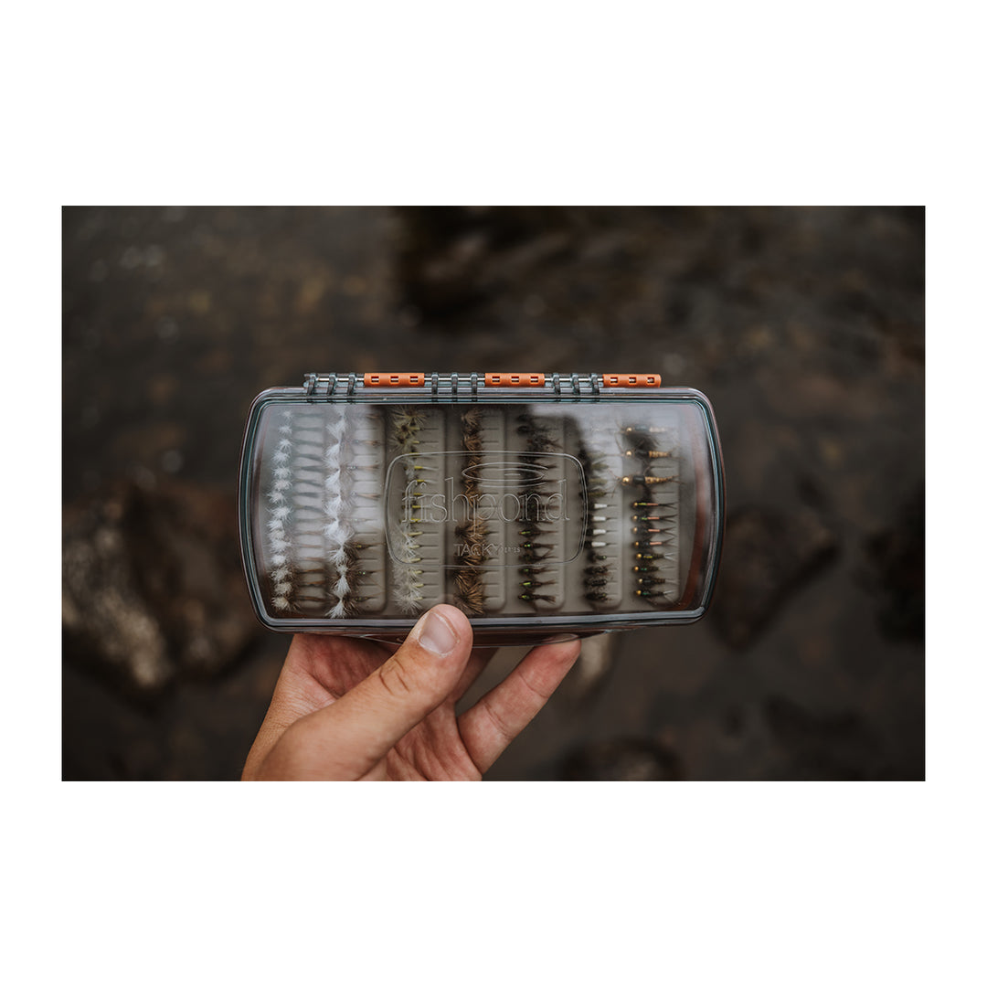 Fishpond Tacky Pescador Fly Box Medium Clear Burnt Orange