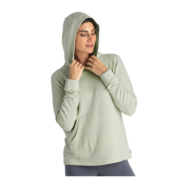 Free Fly Women's Bamboo Lightweight Fleece Hoodie Desert Sage