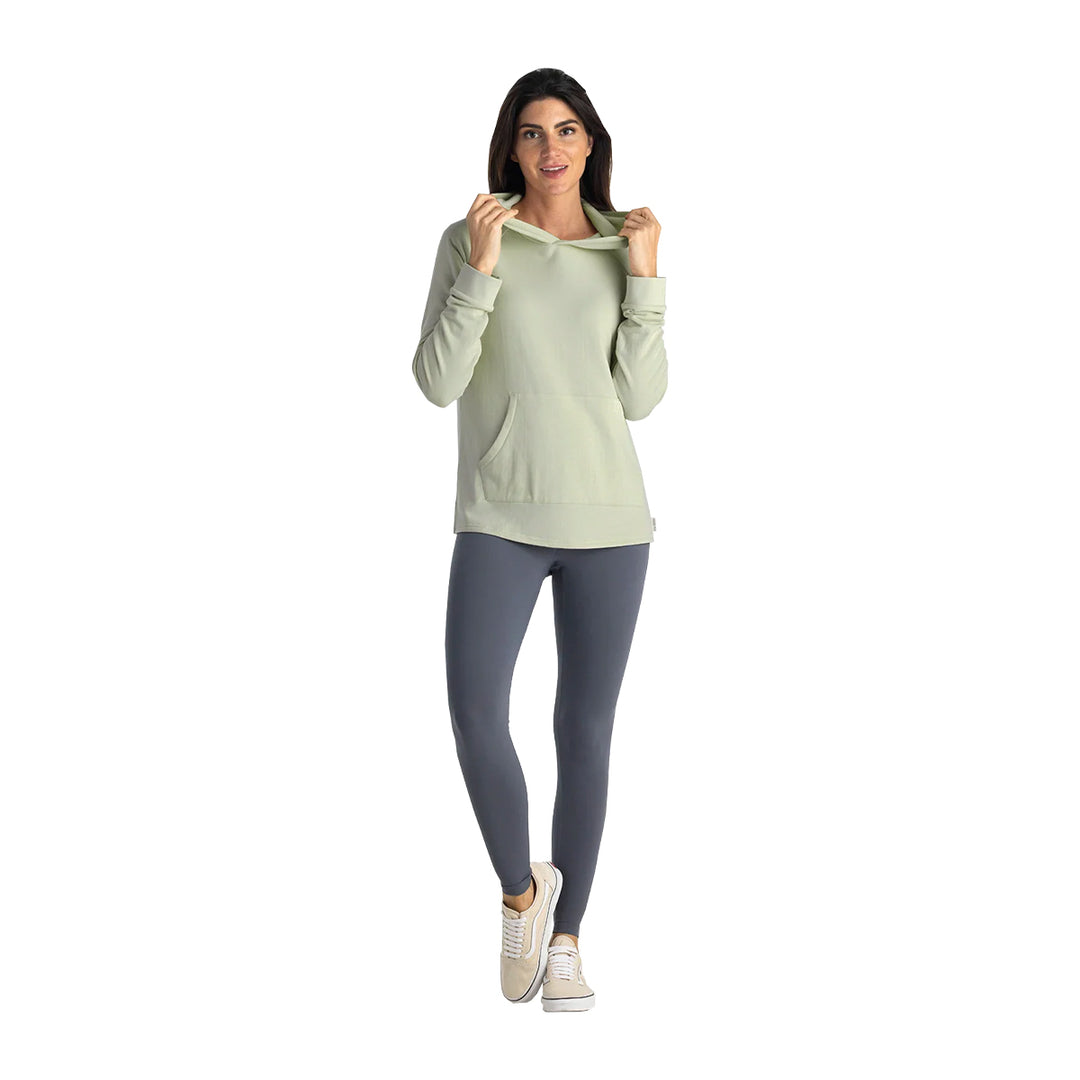Free Fly Women's Bamboo Lightweight Fleece Hoodie Desert Sage