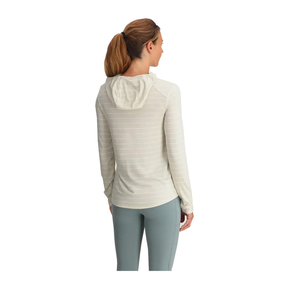 Free Fly Womens Bamboo Shade Hoodie II Dash Stripe Birch