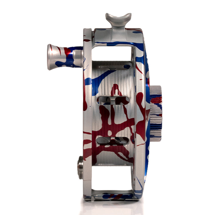 Hatch Iconic 5+ Reel Custom USA Splatter/White