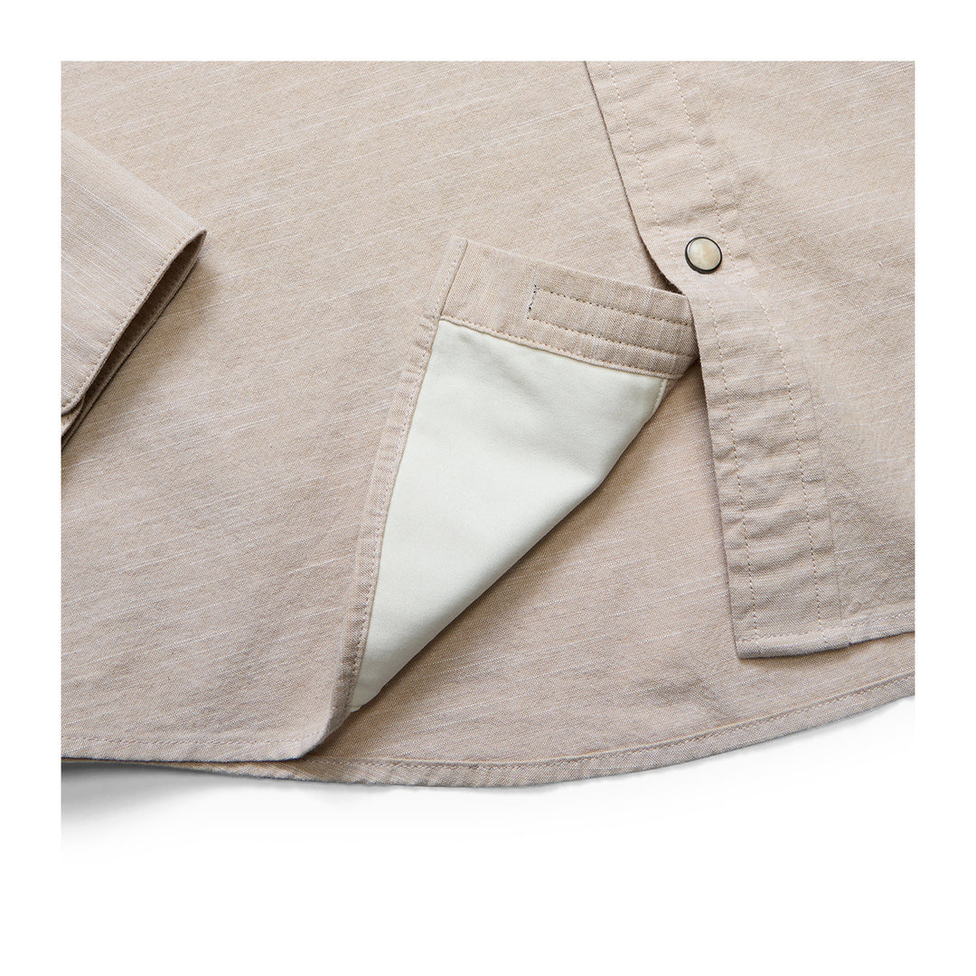 Howler Bros Crosscut Deluxe LS Shirt Parrot Patrol: Dune Chambray