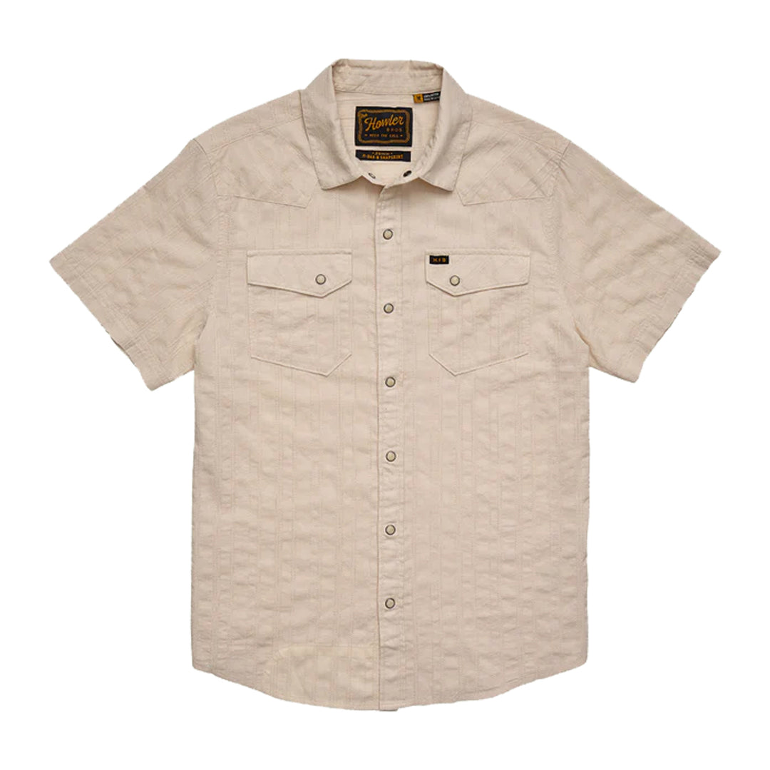 Howler Bros H Bar B Snapshirt - Eyelet Stripe : Off White