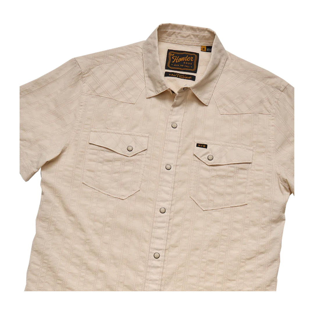 Howler Bros H Bar B Snapshirt - Eyelet Stripe : Off White