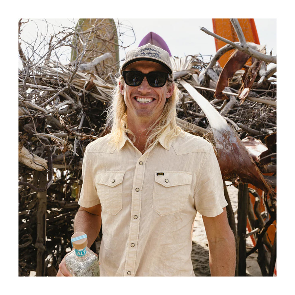 Howler Bros H Bar B Snapshirt - Eyelet Stripe : Off White