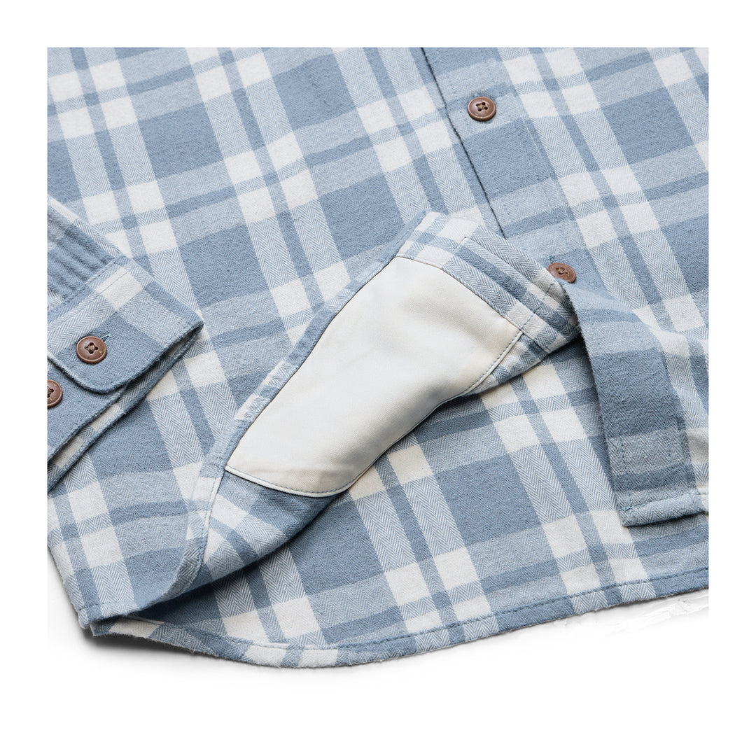 Howler Bros La Grange Lightweight Flannel Cohen Plaid: Iron Blue