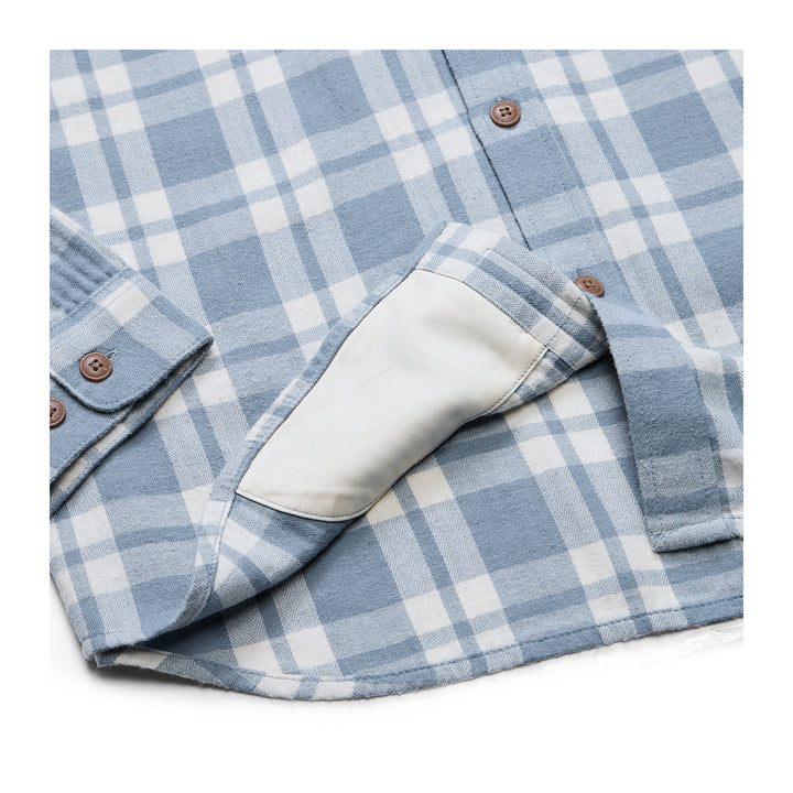 Howler Bros La Grange Lightweight Flannel Cohen Plaid: Iron Blue