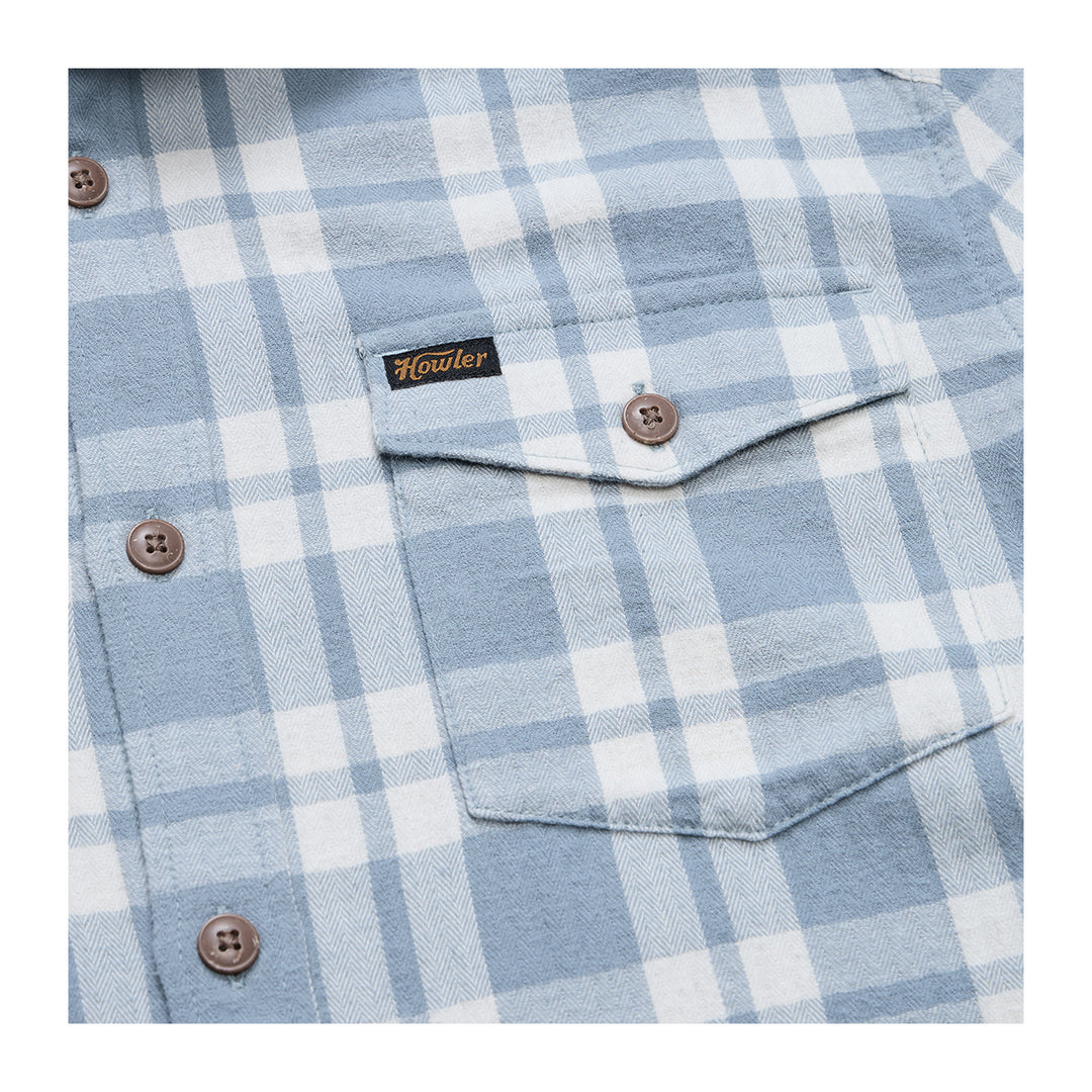 Howler Bros La Grange Lightweight Flannel Cohen Plaid: Iron Blue