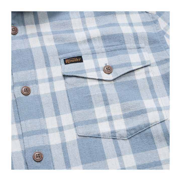 Howler Bros La Grange Lightweight Flannel Cohen Plaid: Iron Blue