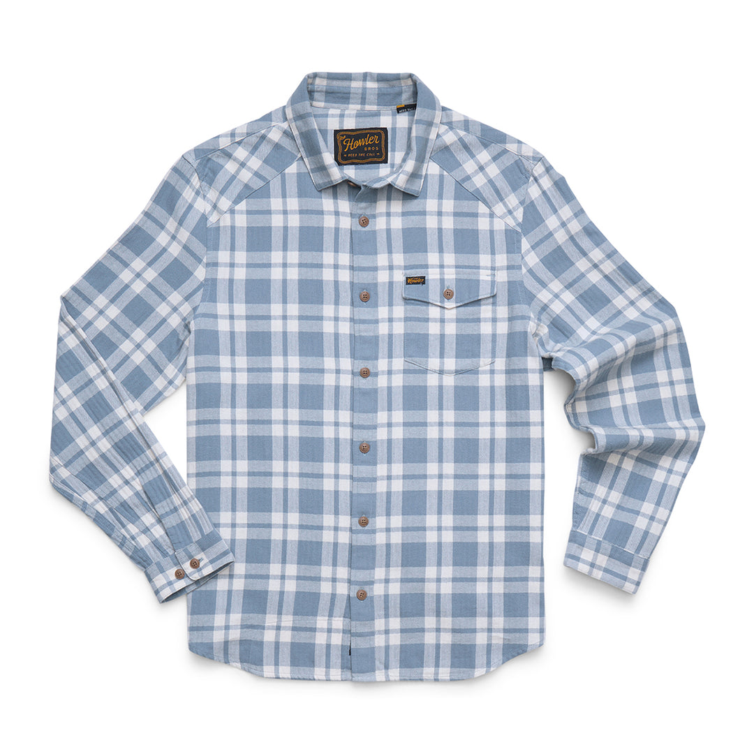 Howler Bros La Grange Lightweight Flannel Cohen Plaid: Iron Blue